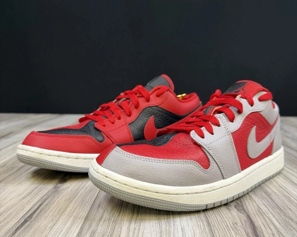 Nike Air Jordan 1 Low SE Split Gym Red Cement Grey DR0502-600 Womens Size 10.5